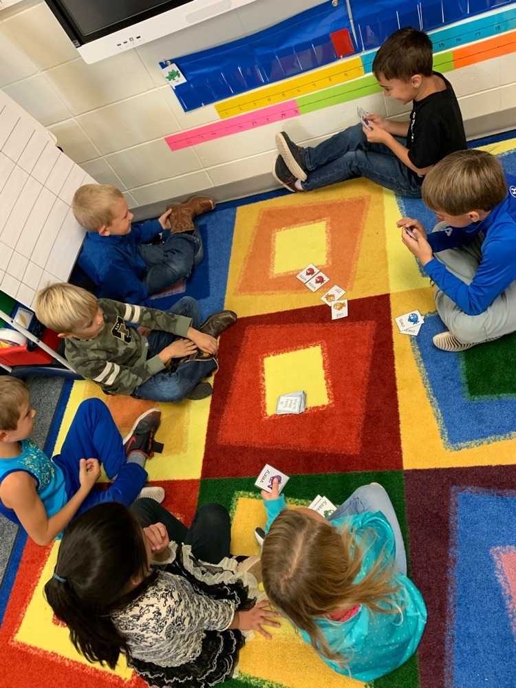Practicing our 1B Tricky Words with some Go Fish!