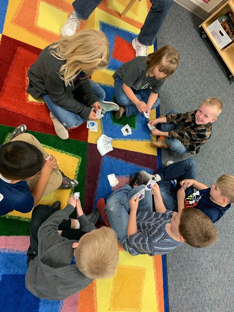 Practicing our 1B Tricky Words with some Go Fish!